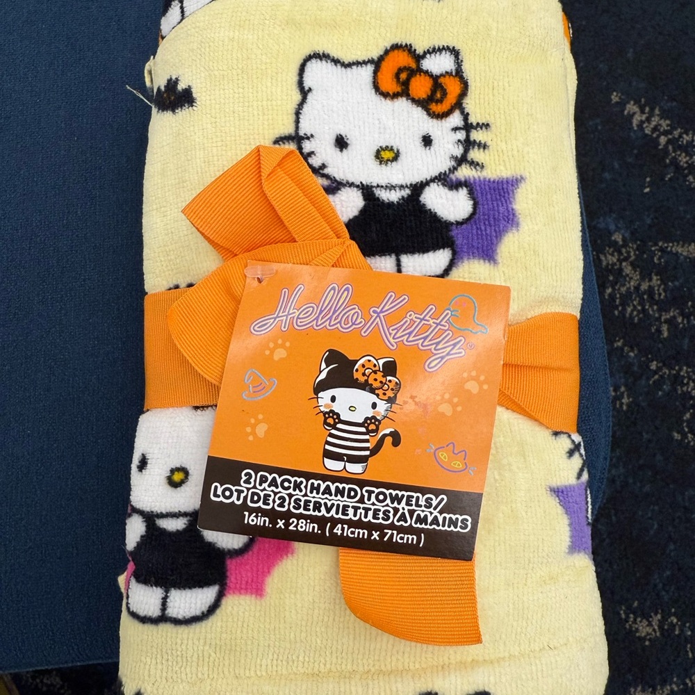 Hello Kitty Kitchen Hand Towels - Yellow and Orange
